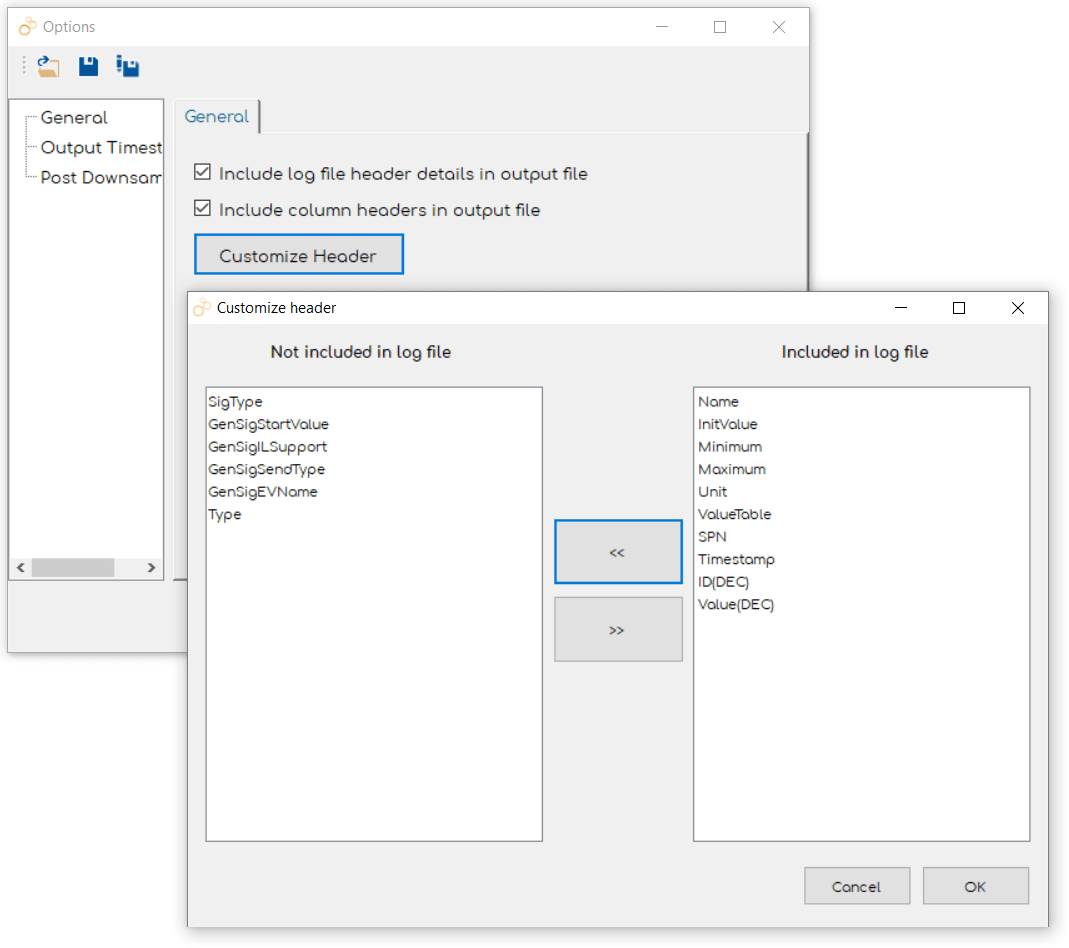 Customized Header Columns in CANvas