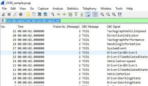 Filter CAN Protocol Data Wireshark CAN DBC