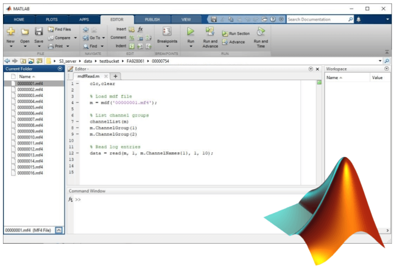 MATLAB Vehicle Network Toolbox MDF4 MF4 ASAM